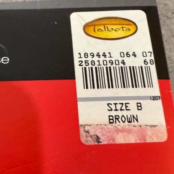 Talbots Microfiber Opaque Control Top Pantyhose Size B Brown VTG Inspired Hosier - Picture 3 of 10